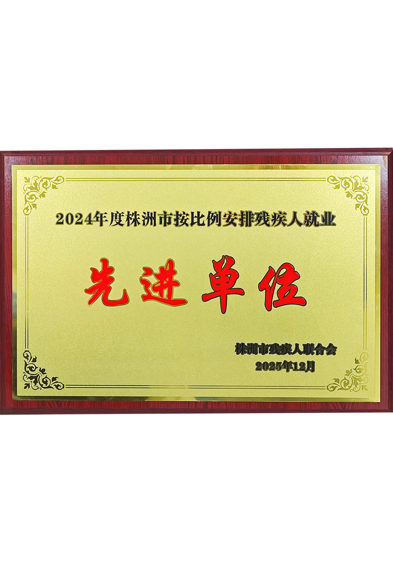 2024年度株洲市按比例安排残疾人就业-先进单位